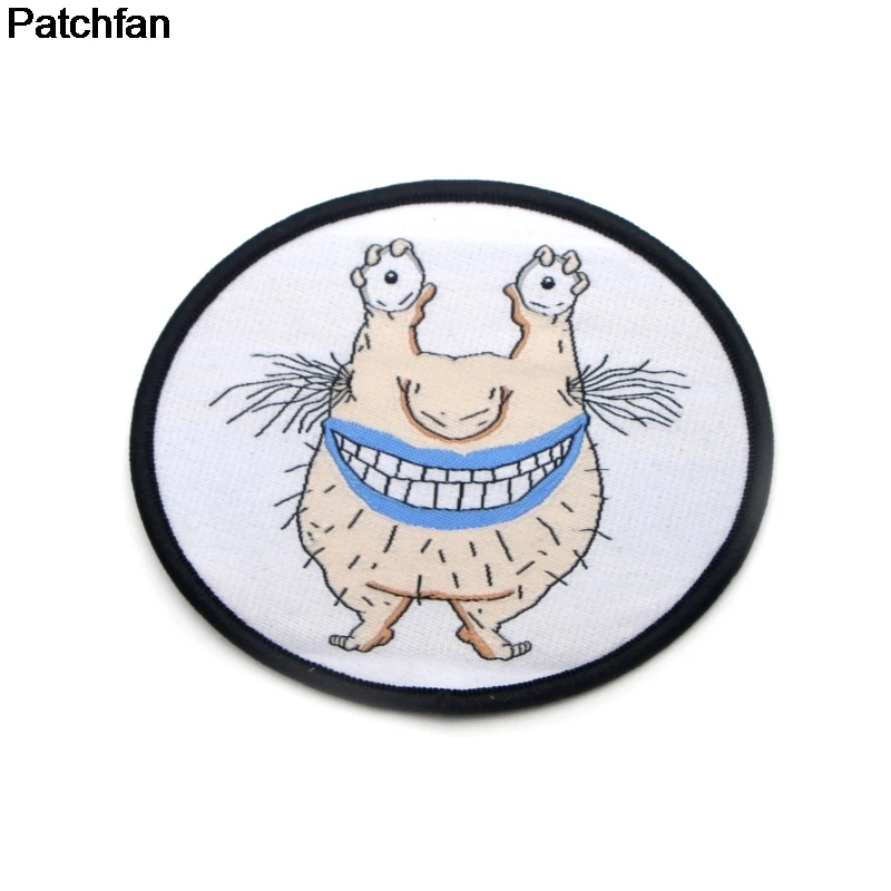 

20pcs/lot Patchfan Ahh real monster krumm applique patches diy iron on jeans shirt clothes stickers embroideried badges A1954