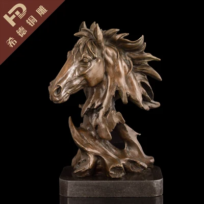 Chinesische Sternzeichen Pferd Wilde Hengst Pferd Messing Skulptur