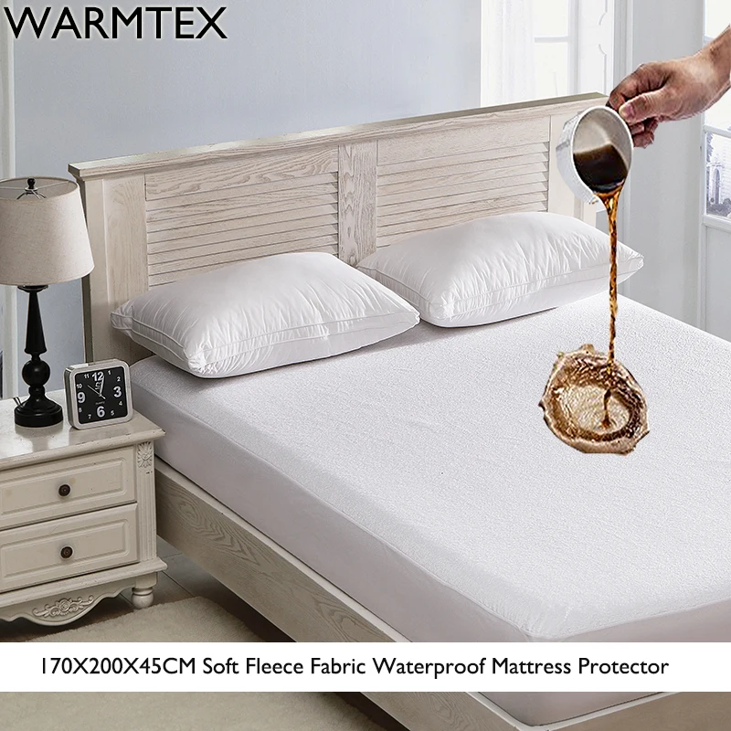 170x200cm High Quality Soft Fleece Fabric Waterproof Mattress Protector
