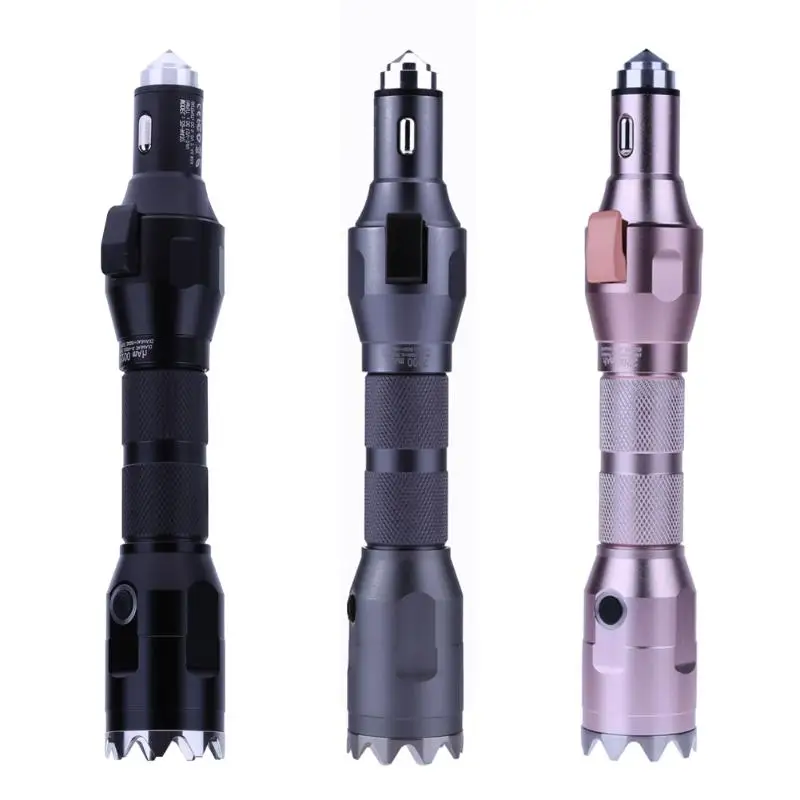 

Dual USB Car Charger Rechargeable LED Flashlight Torch Light