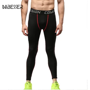 

NIBESSER Men Fitness Tight-Fit Leggings Tights Skinny Breathable Quick Dry Men Pants High Elastic Pants Tights Trousers Autumn