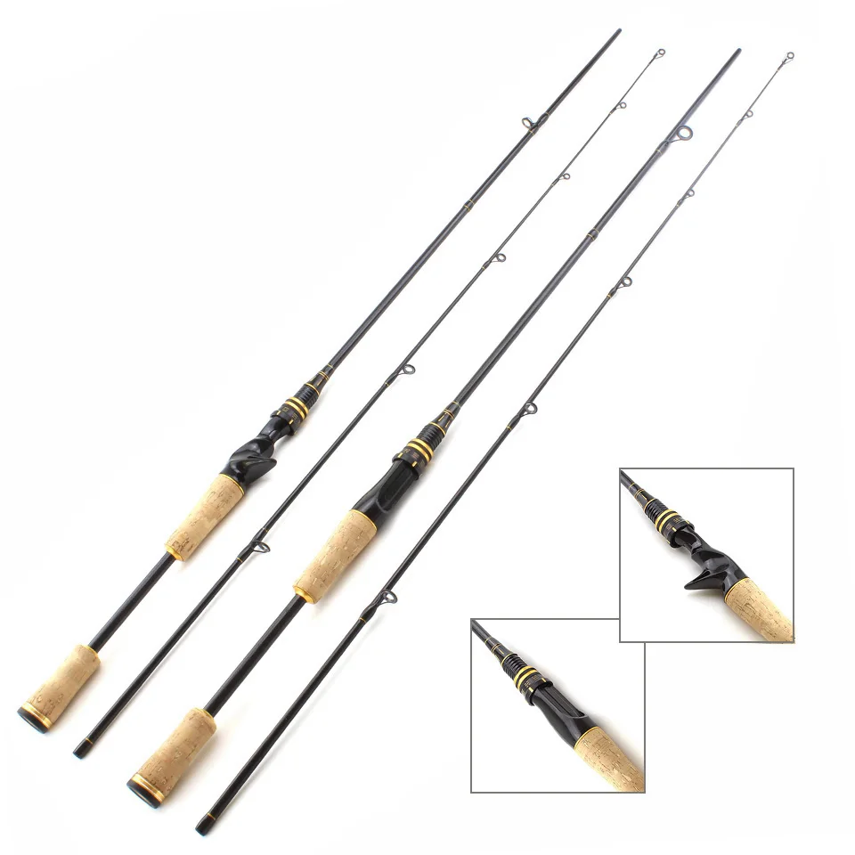 

NEW High Quality 1.8m Spinning Rod carbon Casting Fishing rod M Action Travel Rod Lure Weight 7-25g line 5-25lb lure fishing