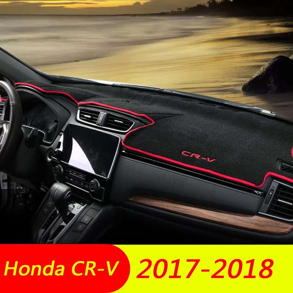 

Car Dashboard Avoid Light Pad Instrument Platform Cover Mats Carpets ANti-UV LHD For Honda CR-V CR V CRV 2017 2018 Accessories