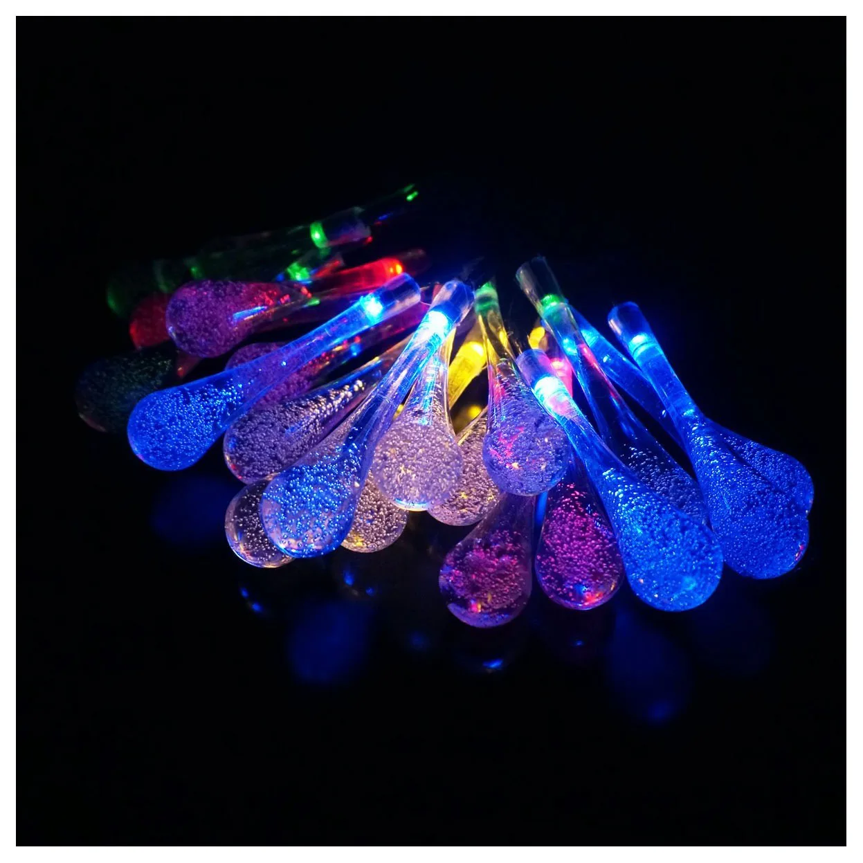

Solar LED String Lights with Garden Solar Panel For Patio,Christmas Tree and All Activities Decor 4.8 Meters Long, 20 bulbs