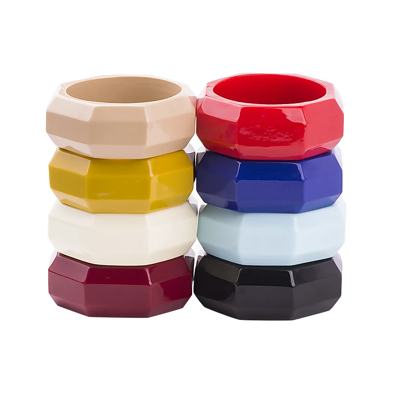 Trendy Fashion Resin Cuff Bracelets Bangles for Women New Vintage Simple Charm Geometric Acrylic Bracelet Girls Jewelry Female (3)