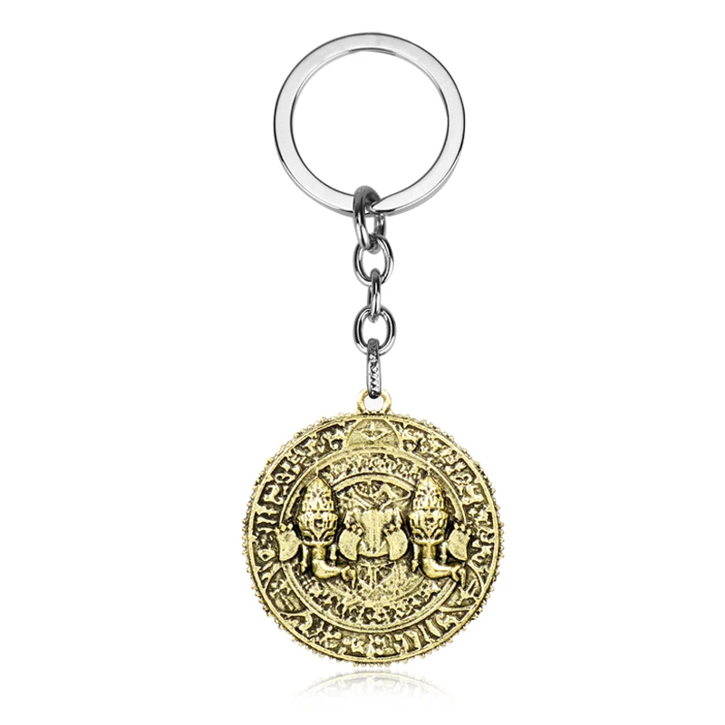 

Wholesale Game Uncharted Keychain A Thied's End Coin Keychain Accessories Creative Pattern Men Car Bag Keyring Souvenirs