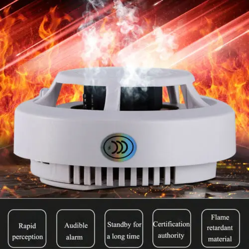 

Smoke Photoelectric Sensor Alarm Wireless Fire Detector Home Security System