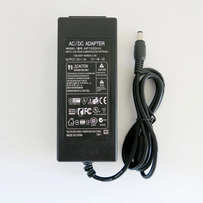 12 V 3A AC 100 V-240 V к DC 12V3A 12 v 12 V 12 вольтовый блок питания трансформаторный источник питания адаптер зарядное устройство Европа США Великобритания Австралия вилка