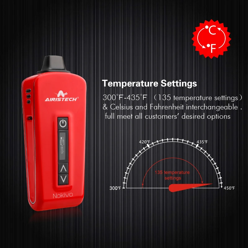 Koop AIRISTECH airis Herbva Nokiva Droge Kruid Vaporizor Keramische Doos Mod Vape Kit Oled Display Temperatuurregeling Elektronische Sigaret