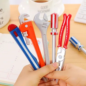 

Coloffice 1PC Creative Stationery Hardware Tools Art Knife Cartoon Ballpoint Pen 0.5mm Black Ink Student School Office Supplies