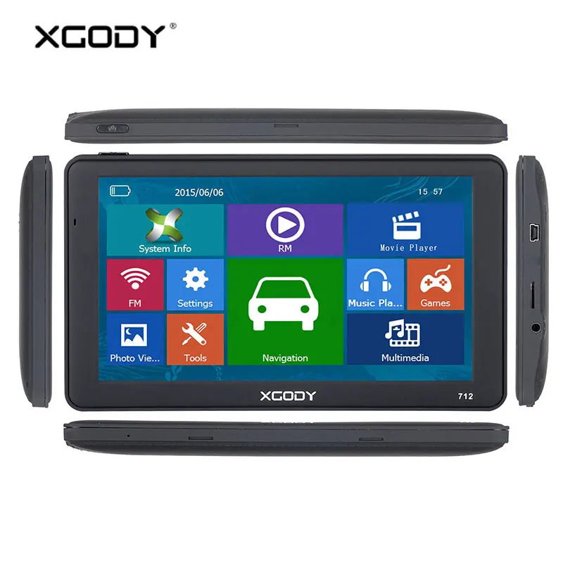 

XGODY 7'' Gps Navigator Russia Navitel 256M 8GB Capacitive Screen Car Truck Navigation Europe Ship From Spain Italy Free Map
