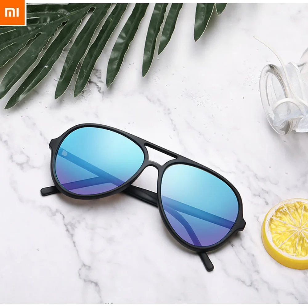 Xiaomi TS Ice Blue Авиатор солнцезащитные очки с поляризованными линзами, TR90 большая оправа для очков Солнцезащитные очки для использования вне помещений летние солнцезащитные очки