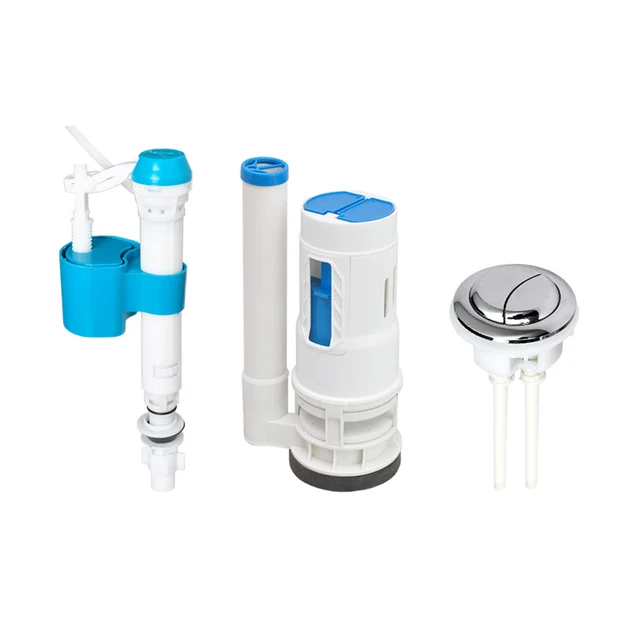 Toilet Water Tank Dual Flush Push Button Cistern Siphon