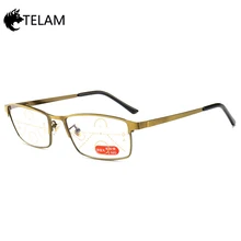 Прогрессивный мульти фокус очки для чтения для мужчин и женщин анти-синий свет очки сплав анти-излучения пресбиопическое стекло