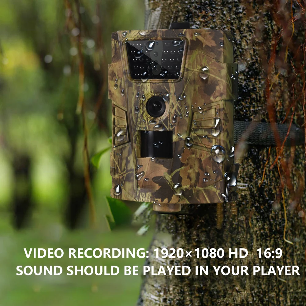 

Suntekcam HT-001B Trail Camera 12MP 1080P 30pcs Infrared LEDs 850nm Hunting IP65 Waterproof 120 Degree Angle Wild Night Vision