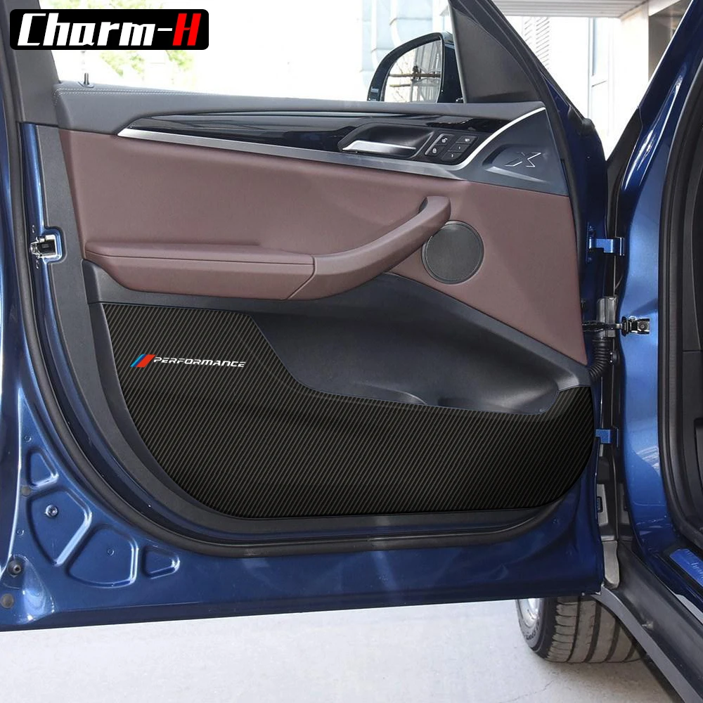 

5D Carbon Fiber Door Anti kick pad Sticker Door Protection Side Edge Film Protector for BMW X3 G01 2018 Cay Styling Accessories
