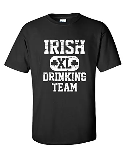 Top Tees Custom Any Logo Size Irish Drinking Team Funny Paddy Patty Patrick St. Day T Shirt |