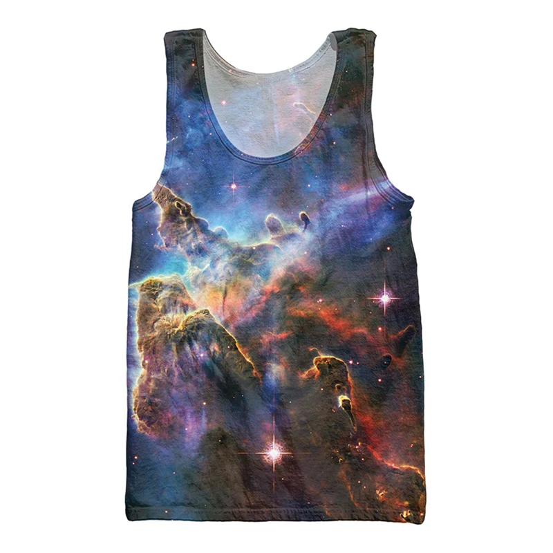 Northstar 3DTankTop Летняя мужская майка для бодибилдинга, облегающая одежда Northstar Space Галактическая туманность, 3D сексуальный жилет с принтом, плюс размер 5XL - Цвет: Northstar 3DTankTop
