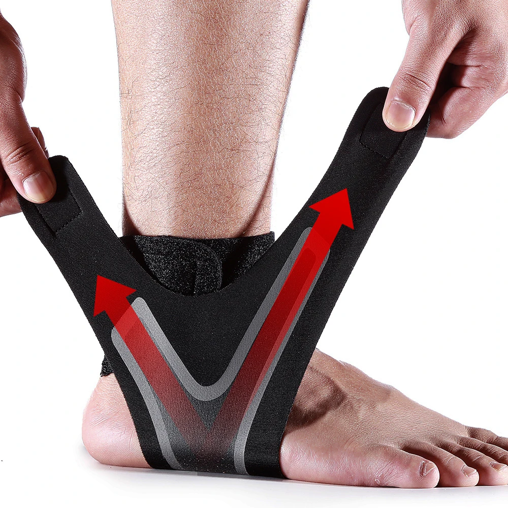 

Basketball Ankle Support Brace,Elasticity Free Adjustment Protection Foot Bandage Sprain Prevention Sport Fitness Guard Band