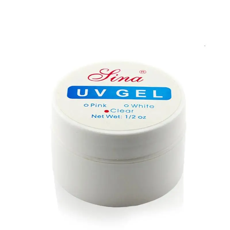 1 piezas rosa claro blanco uñas Gel Uv salón manicura uñas fuerte Uv Gel Builder pegamento Diy Lina Lot uñas arte Decoración