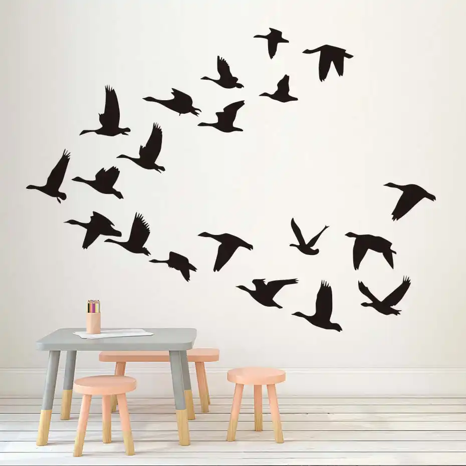 Flying Birds Diy Wall Sticker For Living Room Decor Animals Art Murals Wallpaper Home Decoration Accessories Flying Birds Diy Wall Sticker For Living Room Decor Animals Art Murals Wallpaper Home Decoration Accessories