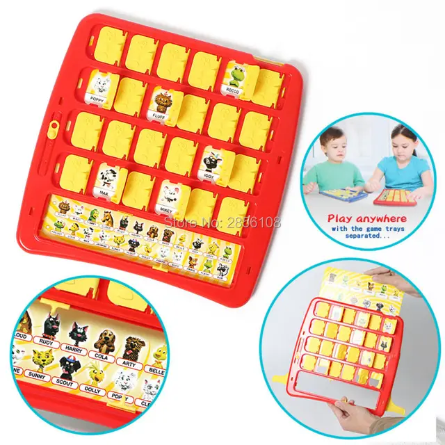 Party Family Fun Board Guessing Game GUESS WHO With 2 Character Sheets People And Pets Educational Toys2 Players Party Family Fun Board Guessing Game GUESS WHO With 2 Character Sheets People And Pets Educational Toys2 Players