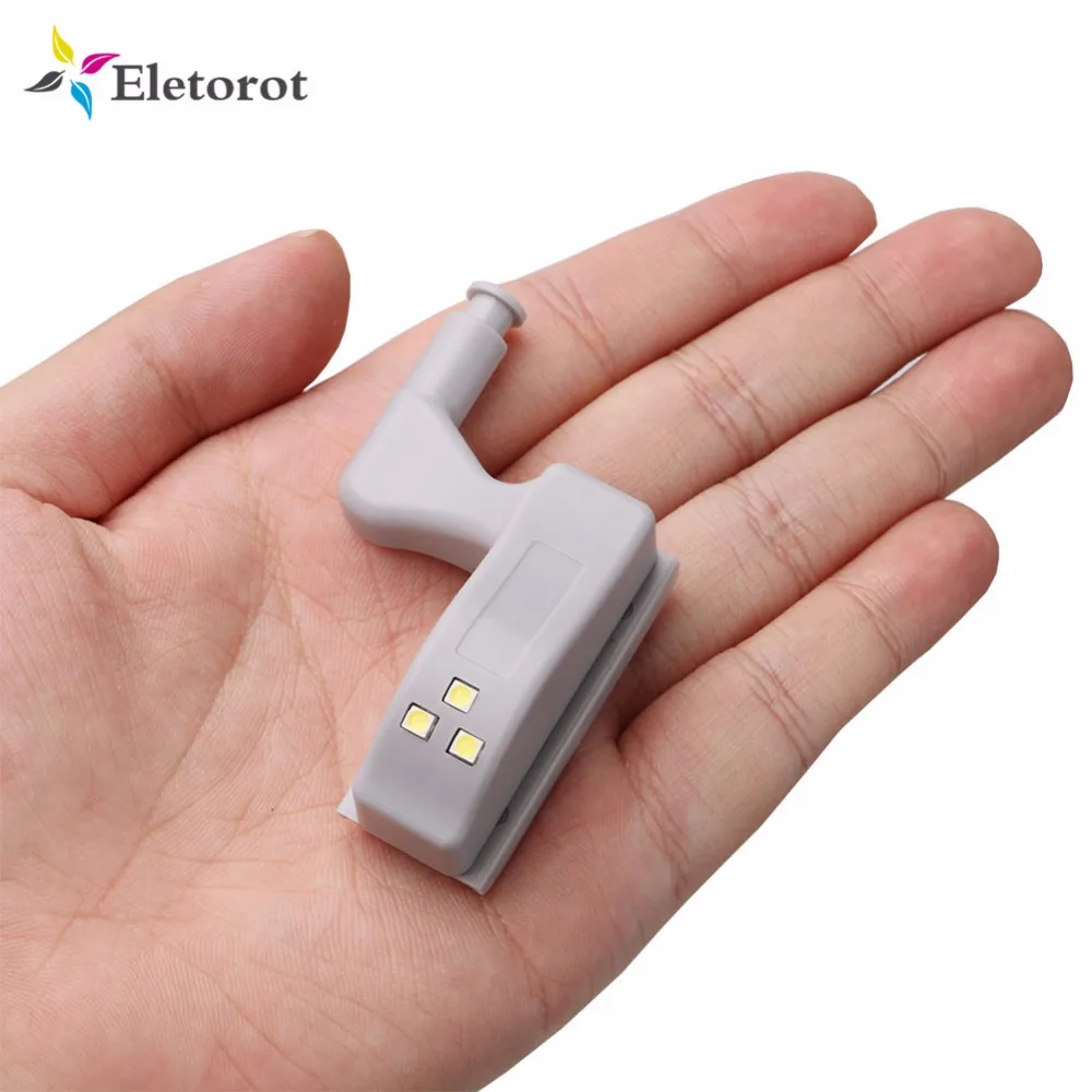 White Universal Mini Size Kitchen Bedroom Cabinet Cupboard Closet Wardrobe Inner Hinge LED Sensor Light Lamp System