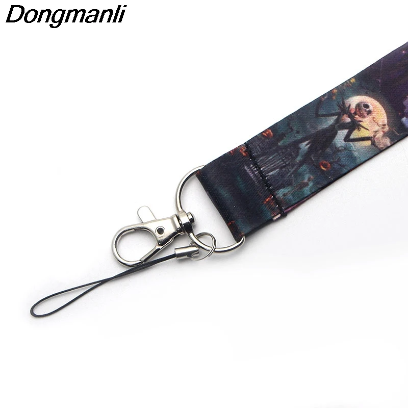 P2178 Dongmanli Кошмар перед Рождеством lanyards id бейдж держатель ID карты Пропуск Тренажерный зал мобильный телефон USB бейдж держатель висячие ключи