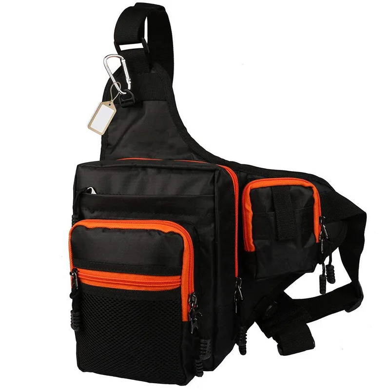Fishing Tackle Bag Sports Shoulder Crossbody Messenger Sling Bags