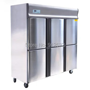 

6 Door 2-8C -12~-18C 2 temperature vertical cold Freezer kitchen cabinet cooler Cabinet