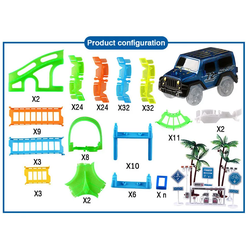 Подключение 2 типа железная дорога волшебный гоночный трек Игровой Набор Diy изгиб Гибкая гоночная дорожка электронная вспышка автомобиля