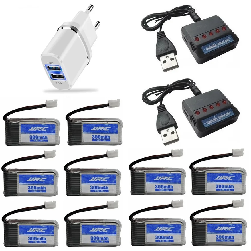 

JJRC H56 Original battery 3.7V 300mAh For JJRC H56 T2G Drone Battery for RC Quadcopter Spare Part Lipo Battery Double Charger