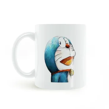 

Anime Cartoon Blue Robot Cat Meow Mug Coffee Milk Ceramic Gifts Mugs 11oz