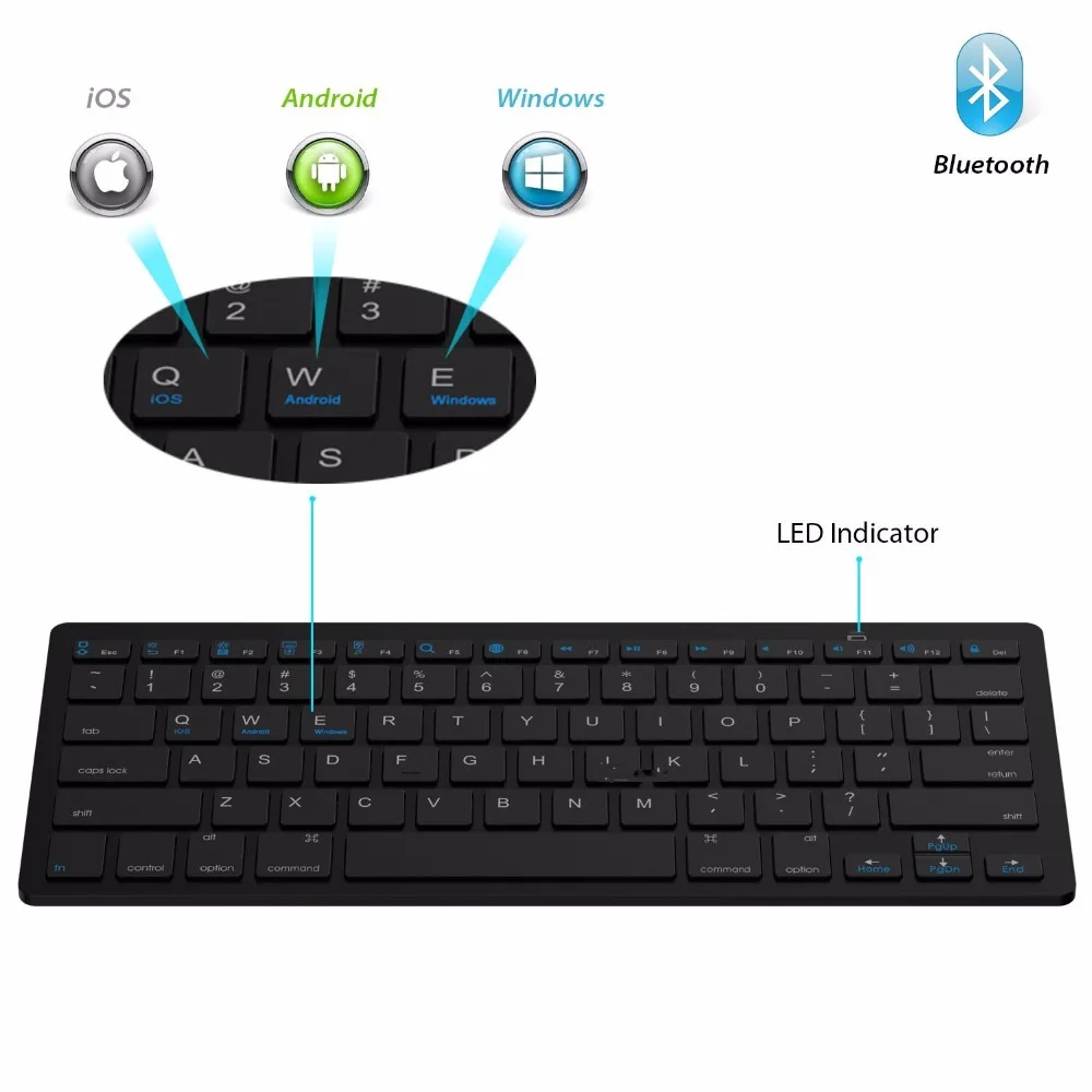 Kemile,, профессиональная ультра-тонкая беспроводная клавиатура, Bluetooth 3,0, клавиатура Teclado для Apple, для iPad, серия, система iOS