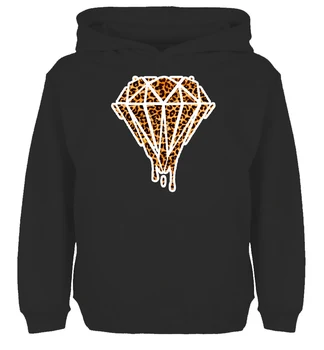

Bleeding Melting Dripping Galaxy Diamond Leopard Design Hoodie Men's Women's Winter Cotton Printing Sweatshirt Tops