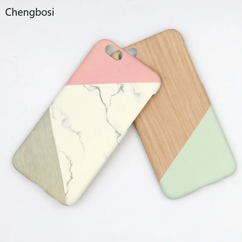 

Mobil Phone Case for IPhone 5 5S 6 6s Plus Marble Geometric Stitching Stone Hard Back Cover Cases for IPhone 7 8 Plus X Cover
