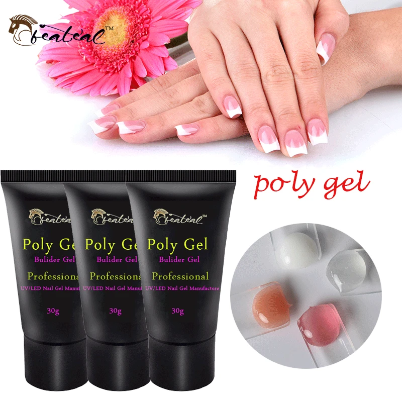 Poly Gel 30g Polygel Liquid Slip Solution Nail Form UV Fast Builder