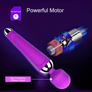 Rechargeable Magic Wand AV Vibrator Sex Toys for Woman Clitoris Stimulator Sex toys for adults G Spot vibrating Dildo for woman 4