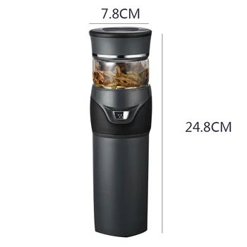 

500ml Business Type Stainless Steel Vacuum Flask Large Capacity Tea Separation Bubble Tea Mug Business Gift Cup