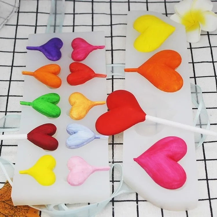 

New!love Shape lollipop silicone mold chocolate mold two kinds can be choosed