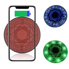 Tongdaytech 10 Вт волшебное Qi Беспроводное зарядное устройство для Iphone X XS 11 Pro MAX Cargador Inalambrico Led Мини Быстрое беспроводное зарядное устройство Pad