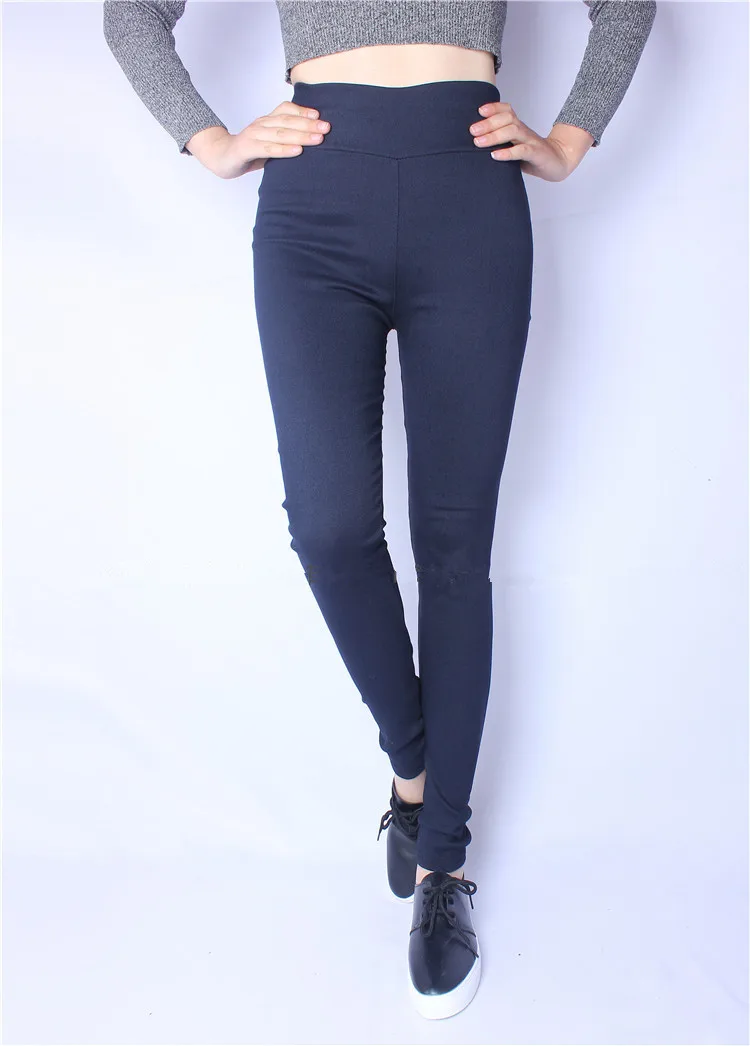 Новые высокие эластичные женские штаны, хлопковые женские узкие брюки, брюки с высокой талией, женские брюки размера плюс 5XL