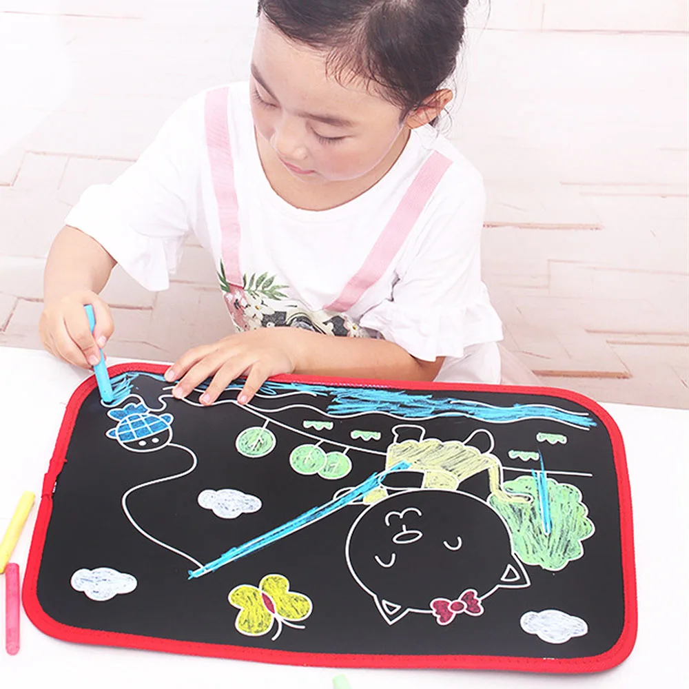 

Children Portable Erasable Color Chalk Drawing Board Toys Painting Graffiti Book Baby Early Education Learning Book Blackboard