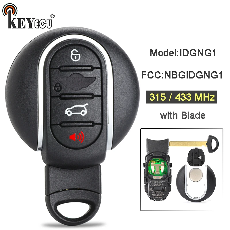 KEYECU 10x 315/ 434 МГц FCC аддитивного цветового пространства (ID:NBGIDGNG1 Модель: IDGNG1 Smart 3 + 1 4