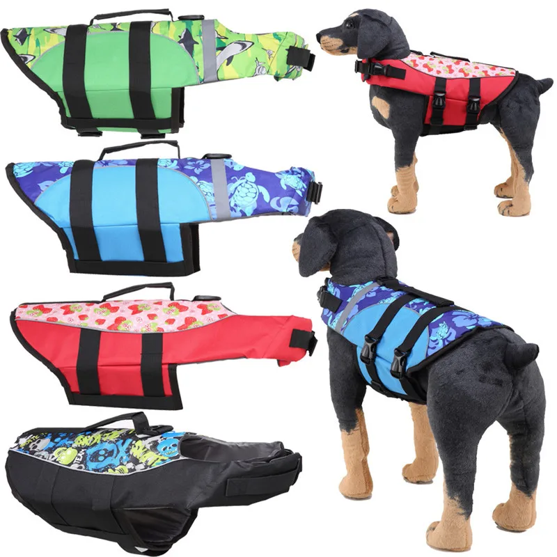 Pet Dog Aquatic Reflective Float Vest Dog Saver Life Jacket Safety
