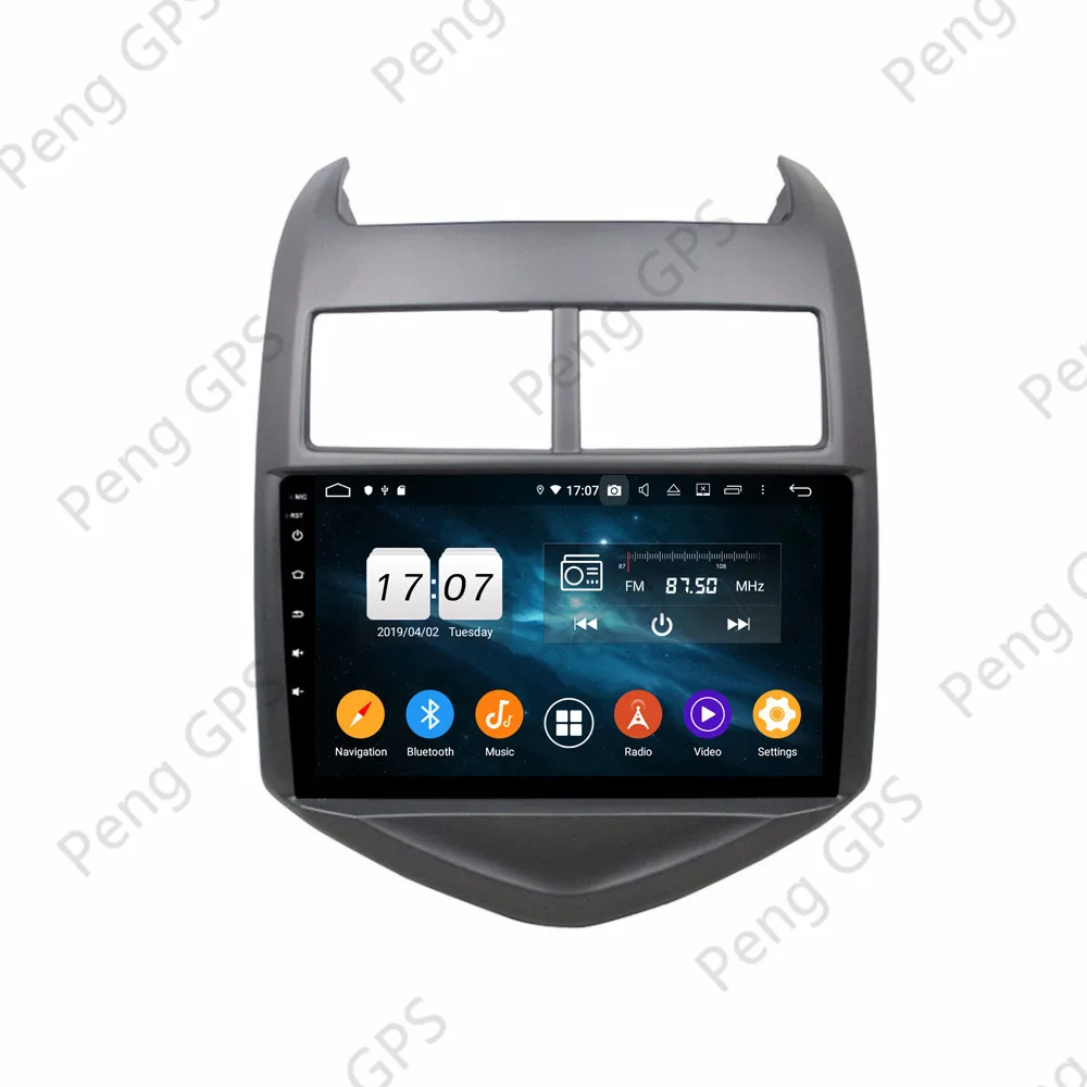 4 Core,1+16G GLXQIJ Für Chevrolet Aveo Sonic 2011-2013 Autoradio Android 10.0 Multimedia Video Player FM-Empfänger Mit GPS Navigation IPS Touchscreen Bluetooth/WiFi/SWC/Bluetooth/DSP 