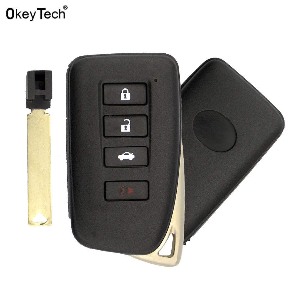 OkeyTech 3 + 1 кнопка дистанционного ключа fob Enter чехол для LEXUS RC GS ES RX NX IS 2013 2018 смарт