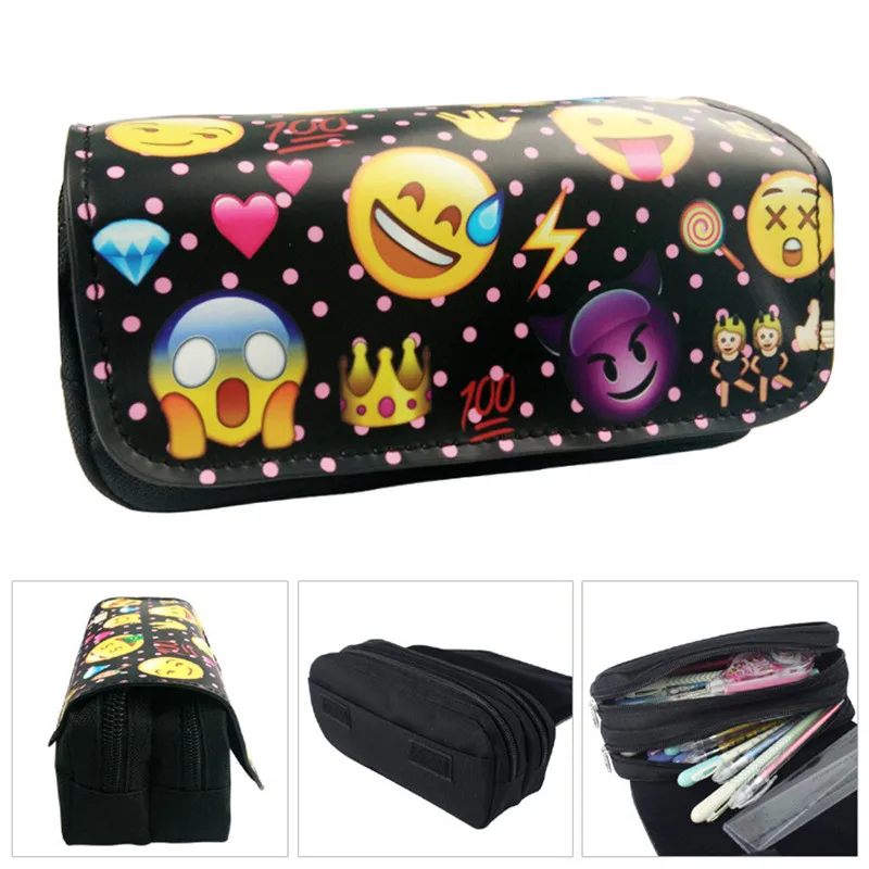 Выражение кавайный пенал pencilcase мультфильм estuche escolar trousse scolaire stylo школьные принадлежности Ручка Пенал