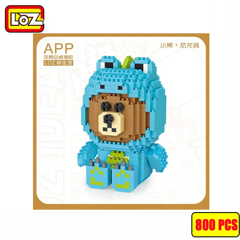 

Diamond MINI Blocks Cartoon Building Toys bear dog duck Assembly For Children Auction Animal Model Kids Gifts LOZ vs BALODY YZ