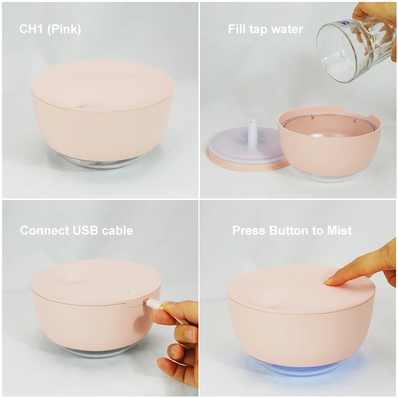 500ml USB Mini Air Humidifier with Aroma Diffuser 6